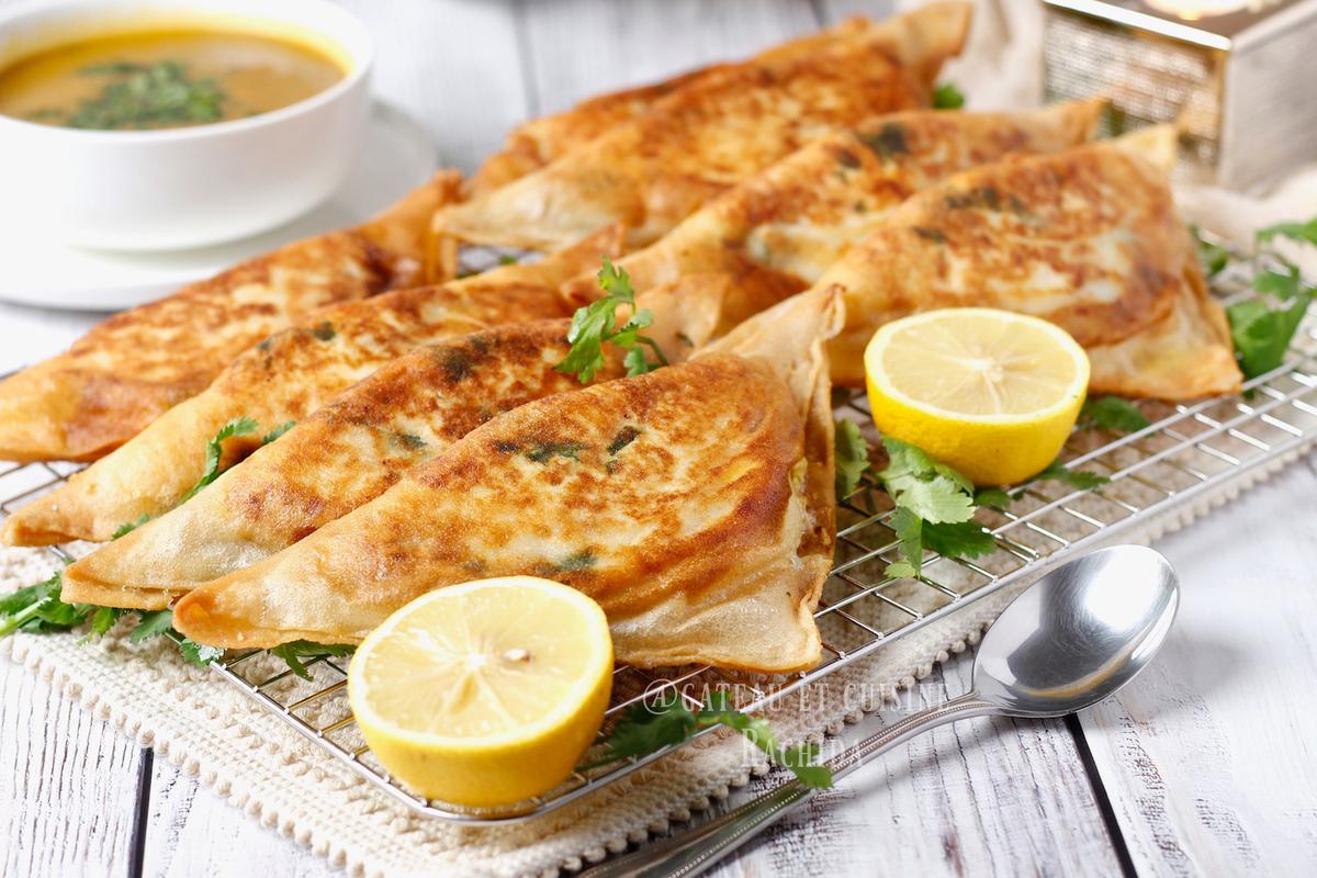 Tunisian brick pastry filled with egg and tuna - popular street food